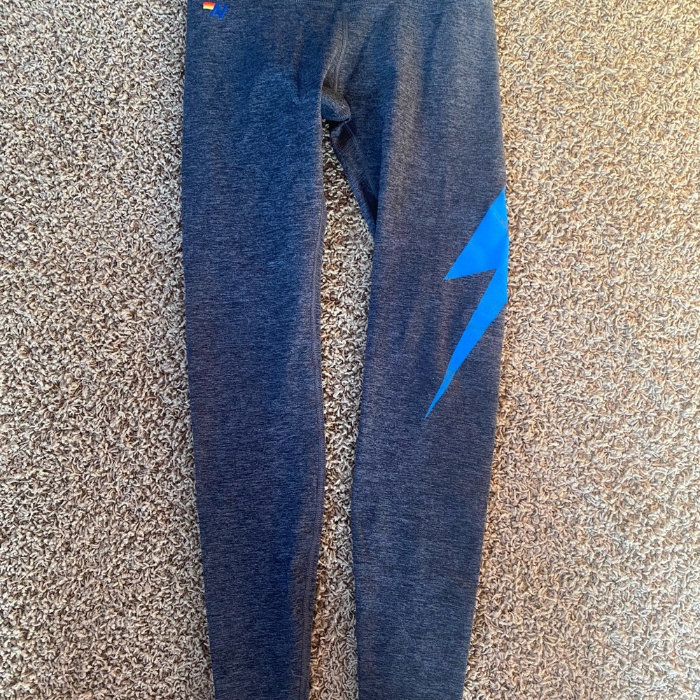 Aviator Nation Blue Lightning Bolt Leggings